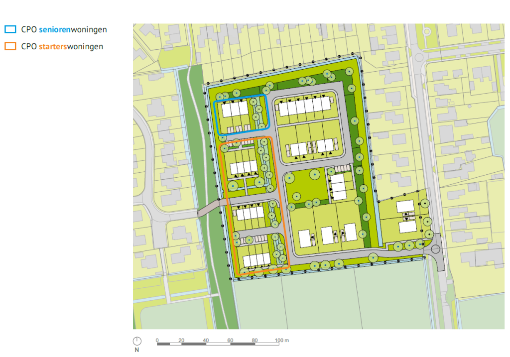 Tekening plangebied Muldersveld Makkinga