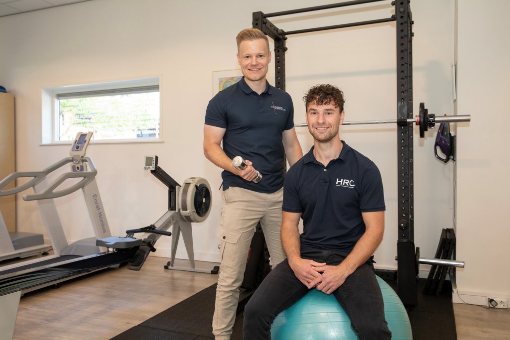 Martijn van Delden van Fysiotherapie Oosterwolde en Kevin Bekhof fysiotherapeut van HRC Powerful Ageing