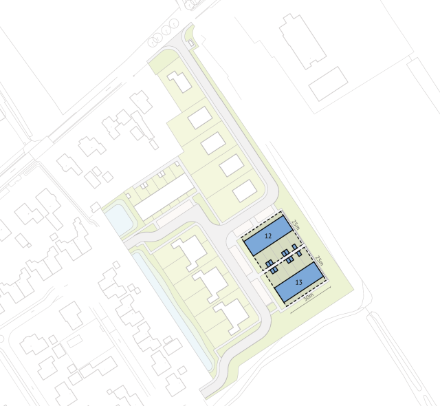 plattegrond van cpo kavels Oldeberkoop 't Hooge 2