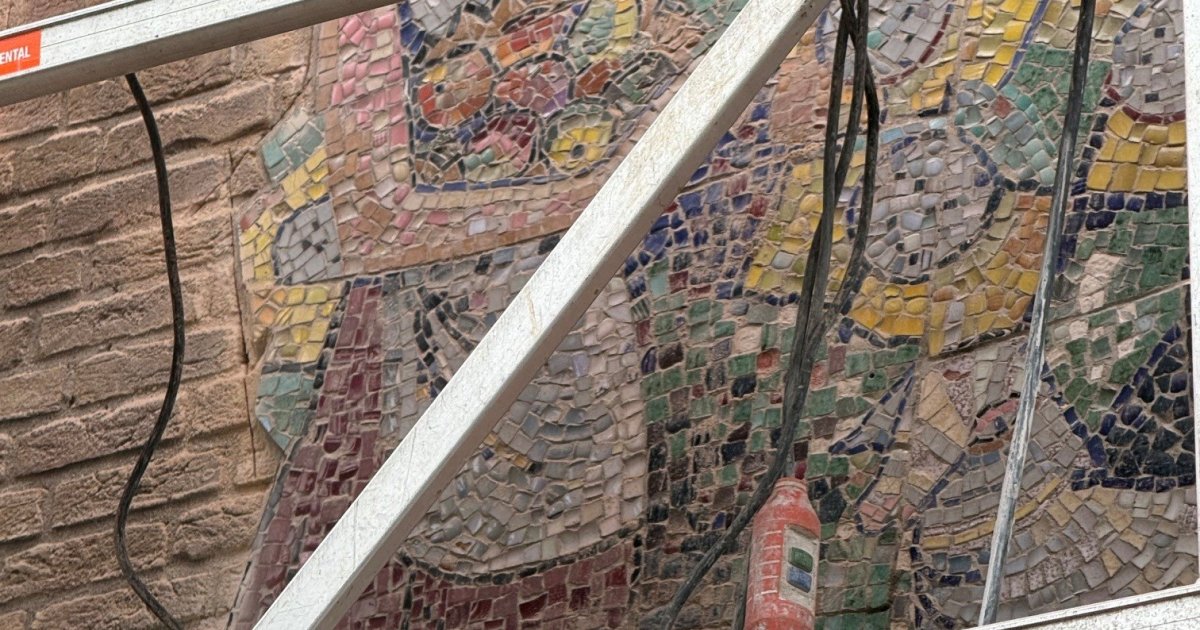 Gemeente redt bijzonder mozaïek van voormalige huishoudschool ‘Lidwina’ in Spanbroek