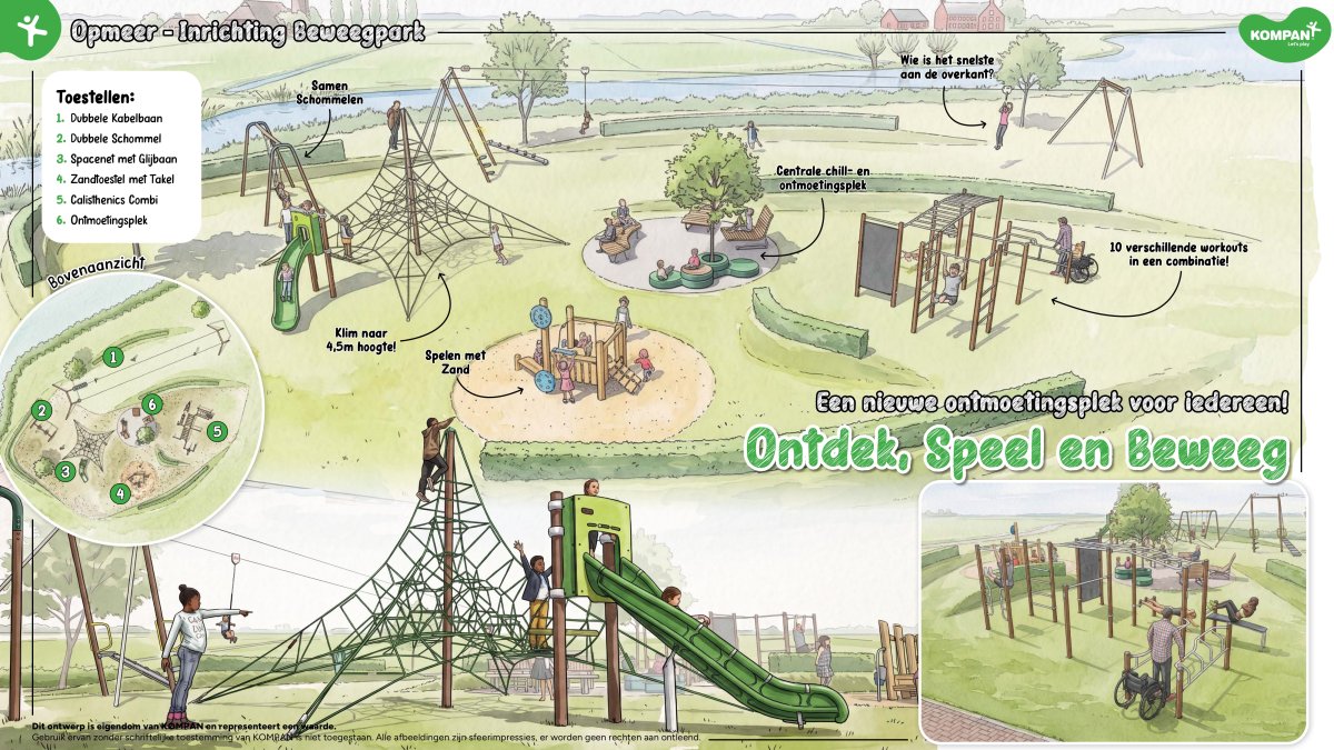 Dit is het winnende beweegpark voor de Passantenhaven in Spanbroek!