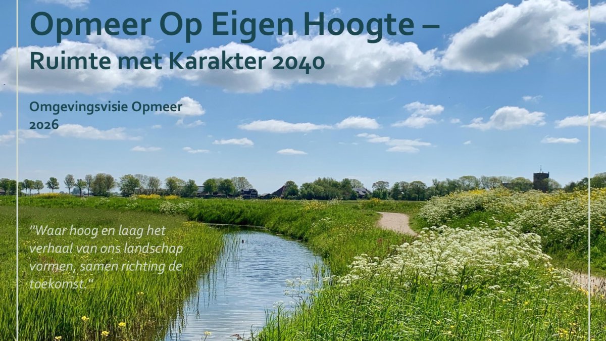 Informatiebijeenkomst: Hoe ziet Opmeer er in de toekomst uit?