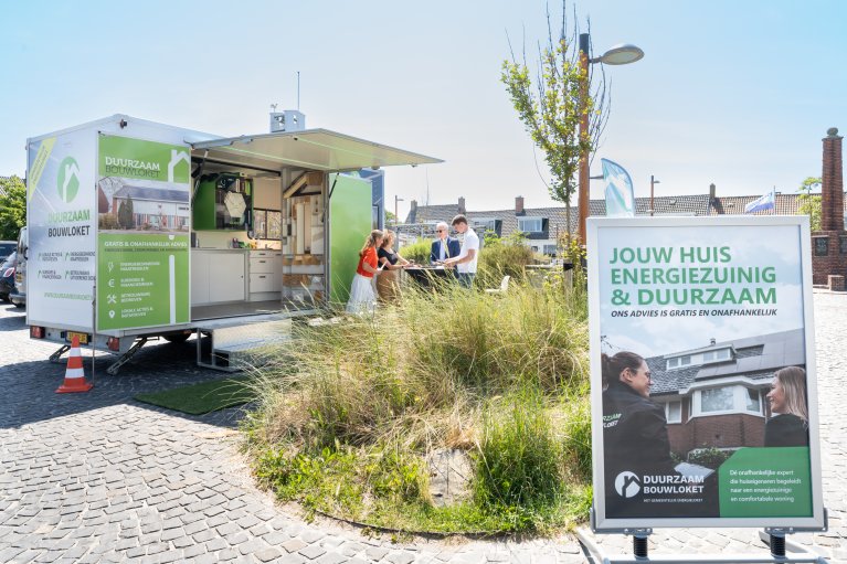 Mobiele showroom van het Duurzaam Bouwloket