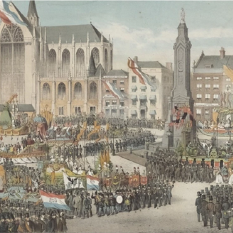 Carel Christiaan Antony Last, triomftocht hâlden yn Amsterdam op 19 juny 1865, by gelegenheid fan 'e fiering fan it fyftichjierrich jubileum fan 'e oerwinning by Waterloo, 1865.
