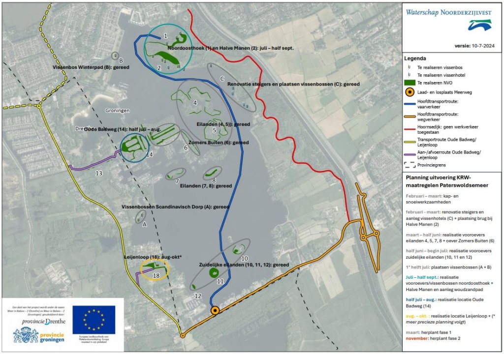 planning uitvoering KRW maatregelen juli 2024 - uitleg wordt onder het plaatje beschreven 