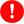 Icon voor 'let op',  een wit uitroepteken in een rode cirkel.