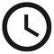 Icon van een klok ter indicatie van tijd