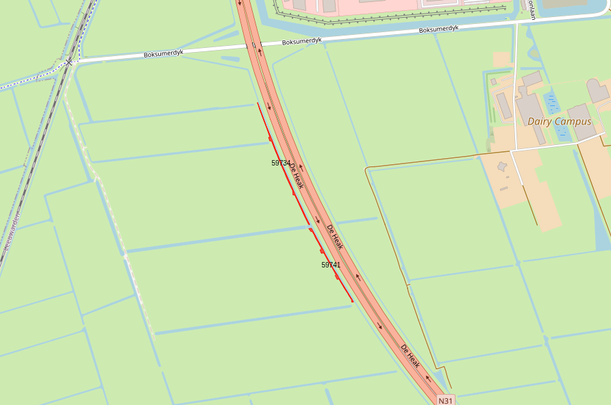 Bovenaanzicht van de aangeboden percelen.