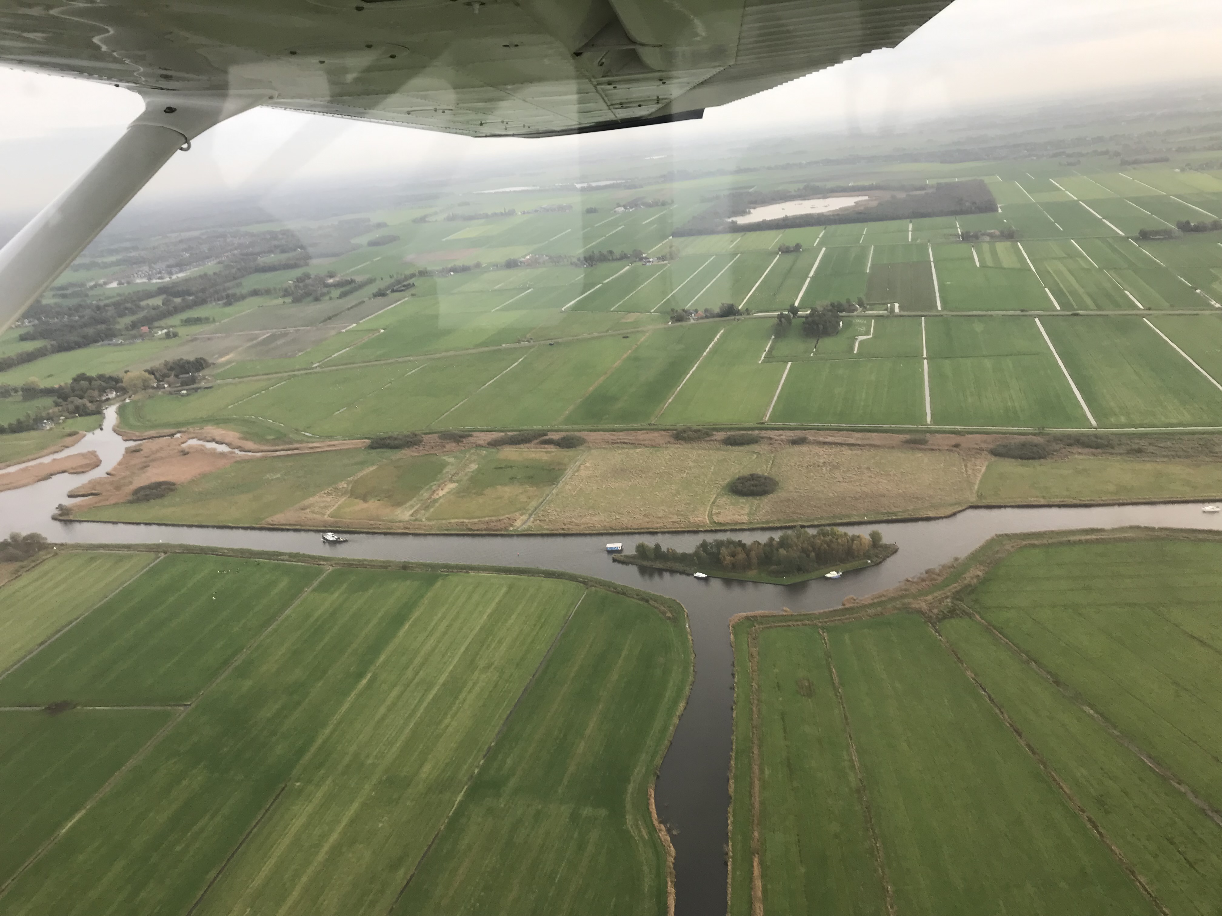De hooilanden Oksekop gezien vanuit de lucht.