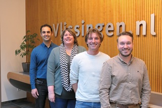 Van links naar rechts: Mehrdad Panahi, Natasja Swennen, Arvid Pieterse en Erwin Mastenbroek