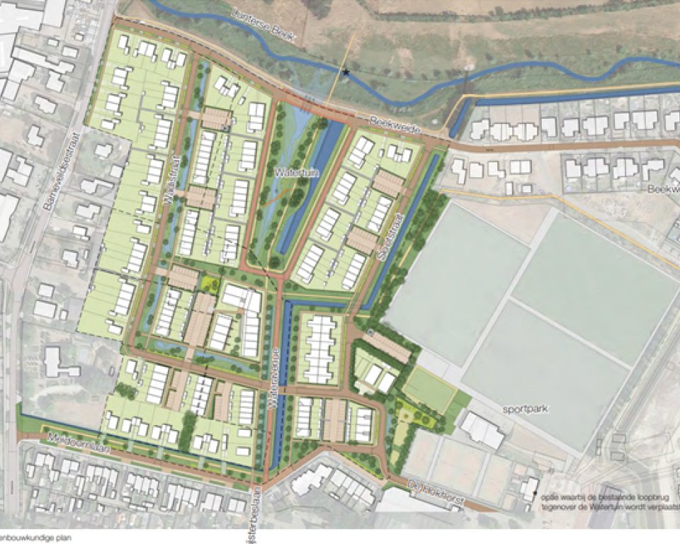 plattegrond van gebied Beekweide II