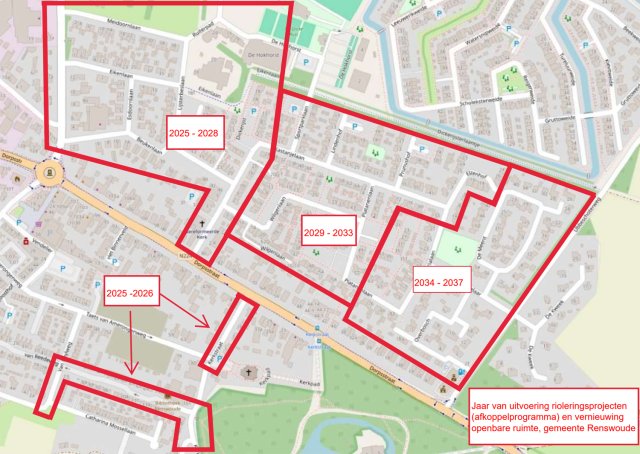 planning uitvoering riolerinsprojectenen vernieuwing openbare ruimte