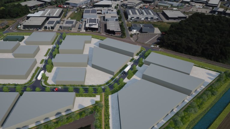 Sfeerimpressie helikopterview Kleine Hoeven II