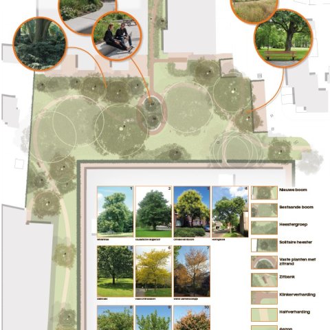 Ontwerp voor park voor centrumplan