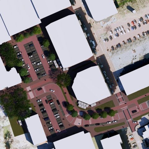Visualisatie bovenaanzicht Markt
