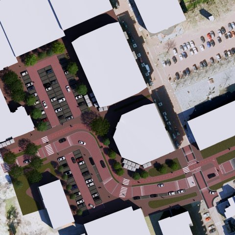 Visualisatie bovenaanzicht Markt