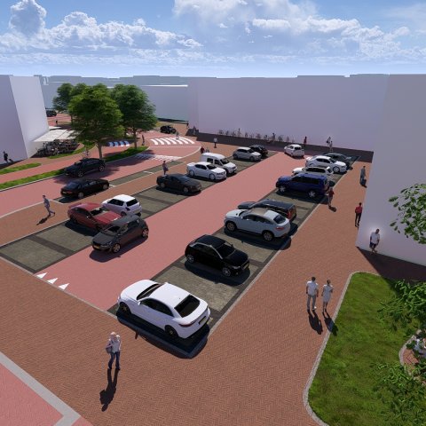 visualisatie parkeerplaats Markt 1