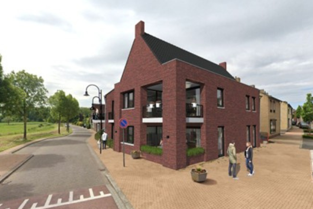 Een artistieke weergave van Residentie Roerzicht in Vlodrop.