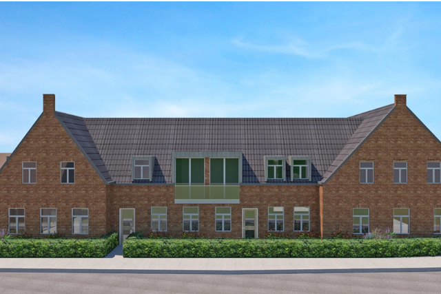 Een artistieke weergave van de bouw aan Hoogstraat 11 in Montfort.