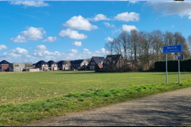 De locatie van het bouwgebied voor project Wienkeskoel III in Melick.