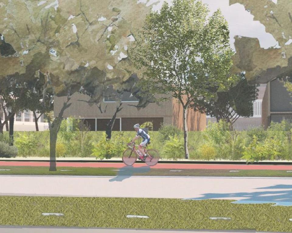 Zicht vanaf de Stationsweg