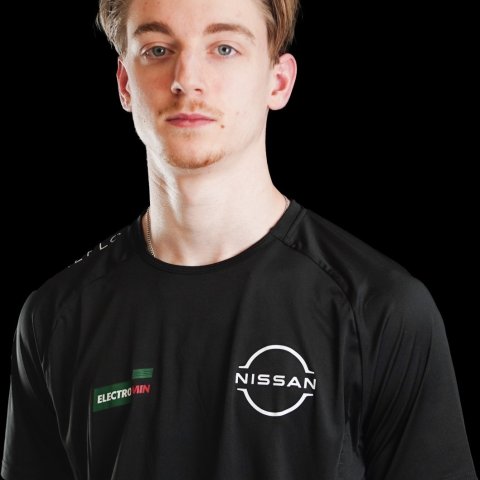 Collin Spork in coureurs tshirt