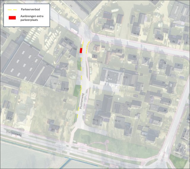 Bijlage 1: Situatieschets parkeerverbod Pluimenweg