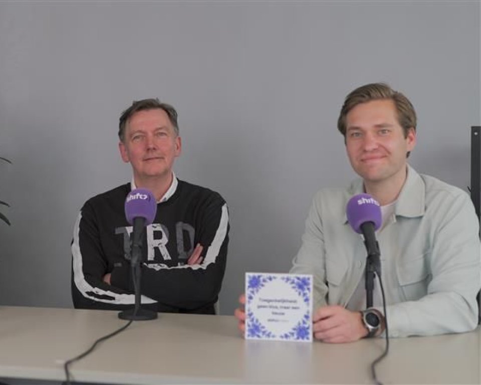 Pouyan, Frits en Marijn in de studio