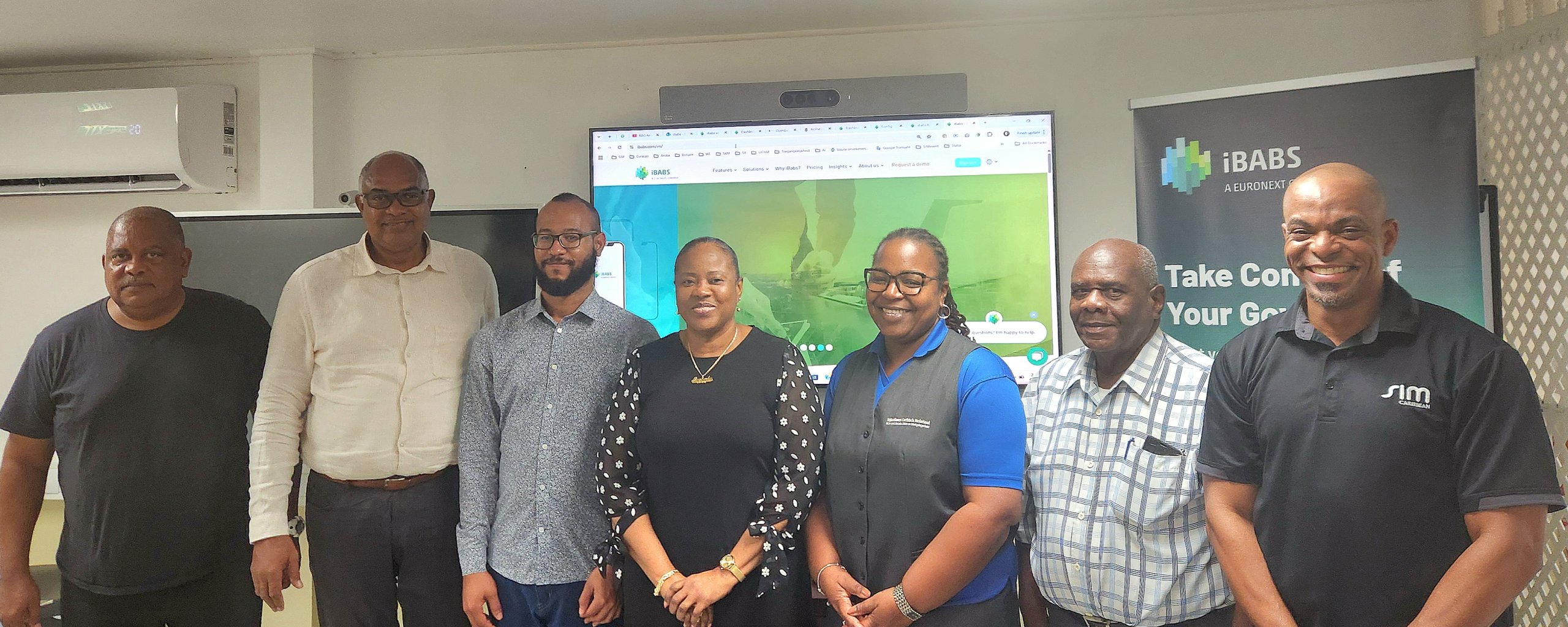 Statia Island Council members and SIM Caribbean's managing director