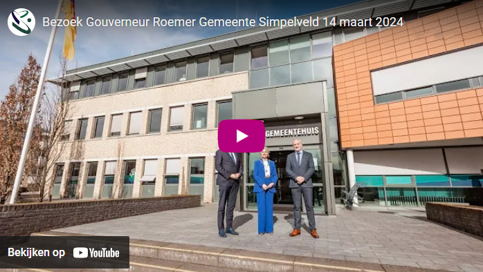 Bezoek gouverneur Roemer Gemeente Simpelveld 14 maart 2024. Bekijken op YouTube