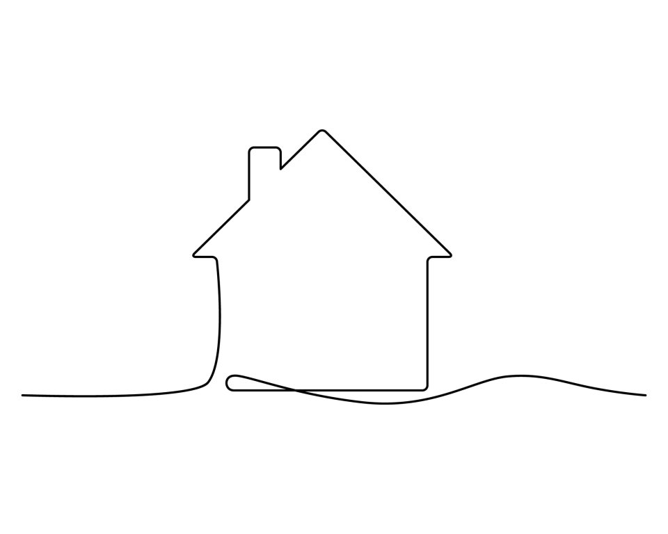 Tekening van een huis