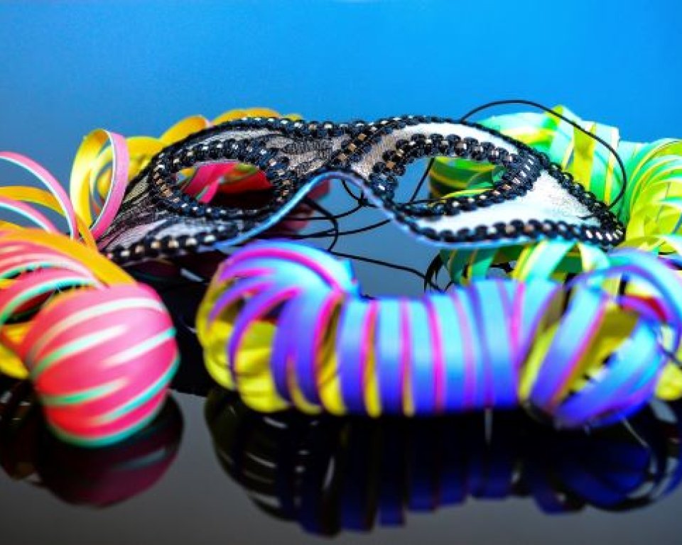 carnavalsmasker en slingers 