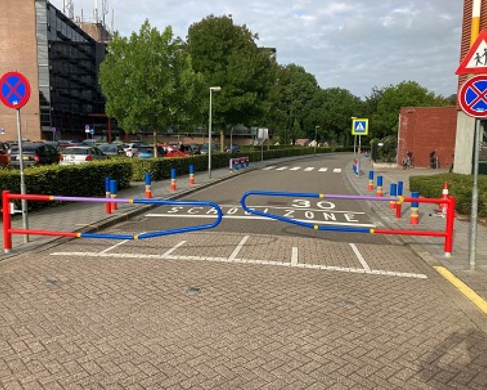 hebben op straat wegafsluiting