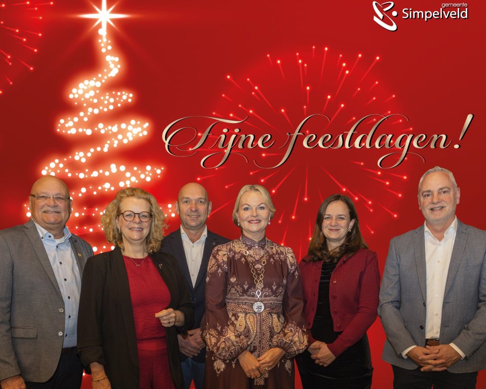 Afbeelding van college in kerstsfeer