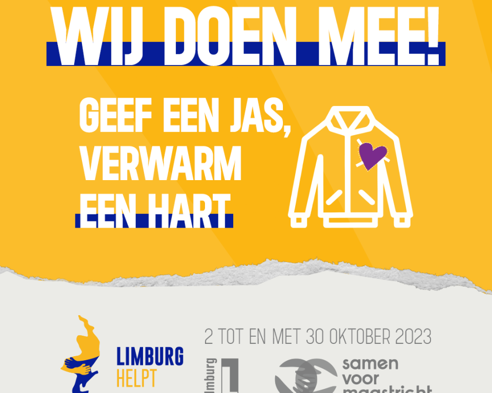 afbeelding van Limburg met tekst geef een jas verwarm een hart 2 tot en met 30 oktober 2023