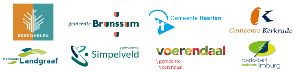 Logo's gemeenten Beekdaelen, Brunssum, Heerlen, Kerkrade, Landgraaf, Simpelveld, Voerendaal, Stadsregio Parkstad Limburg