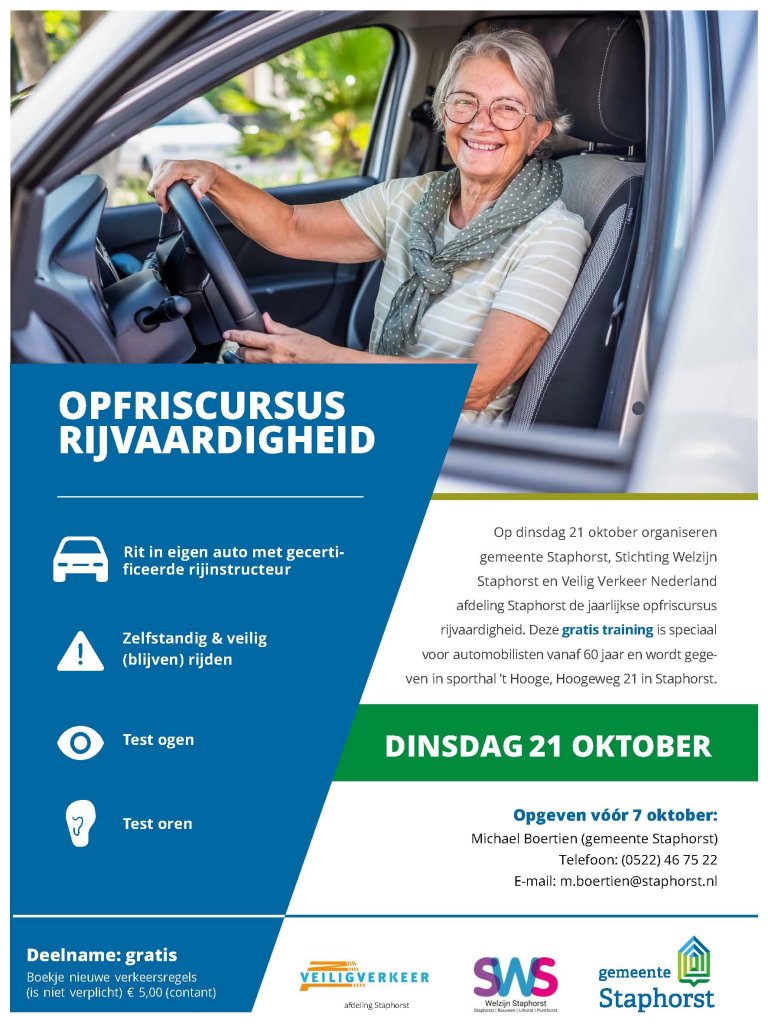 Poster met daarop alle informatie