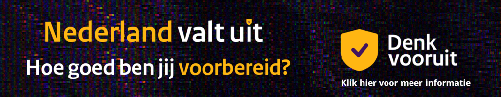 Nederland valt uit. Hoe goed ben jij voorbereid? (logo) Denk vooruit