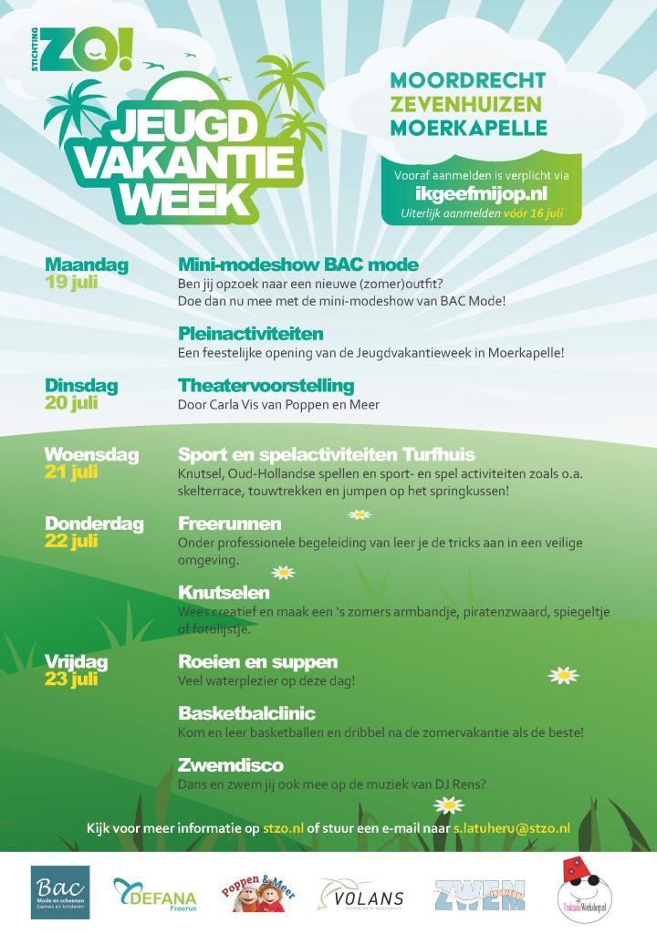 Poster programma Jeugdvakantieweek 1