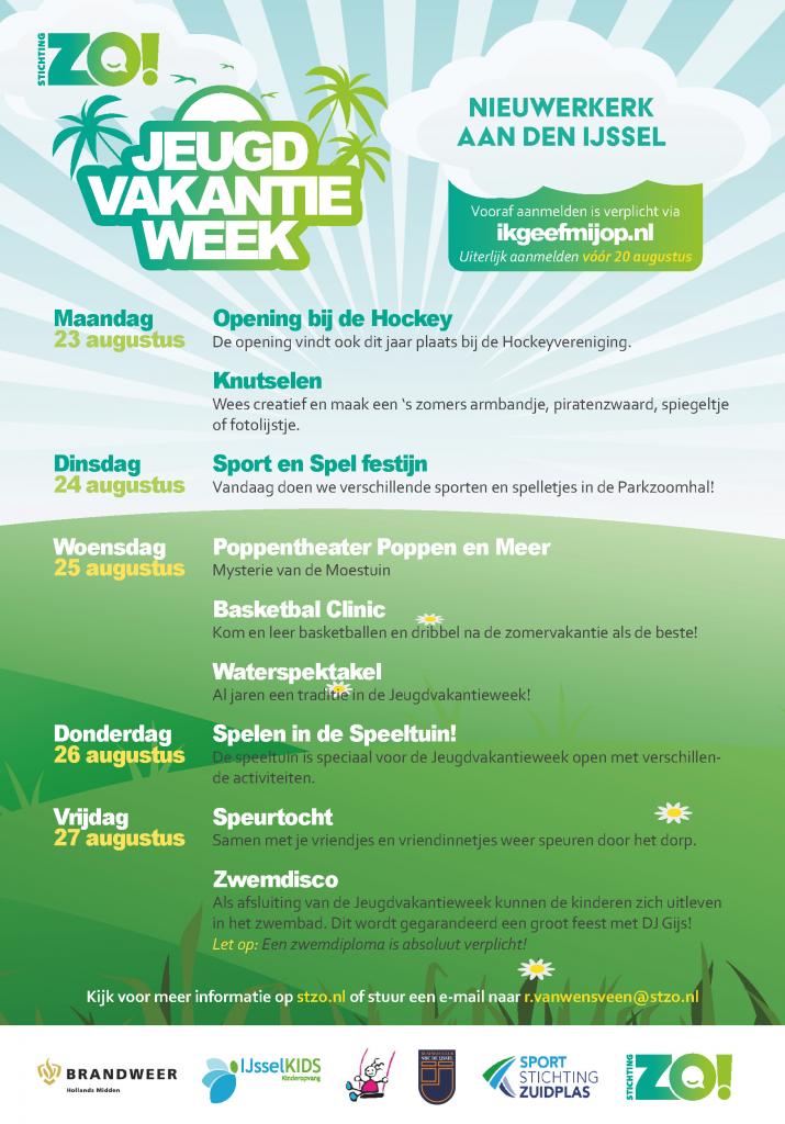 Poster programma Jeugdvakantieweek 2