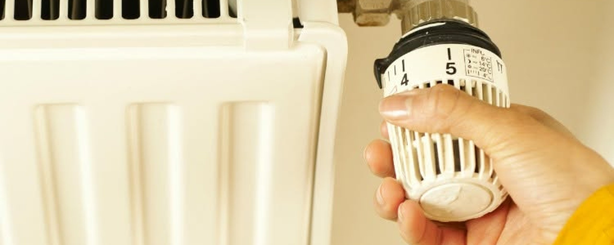 Verwarming die op de hoogste stand staat