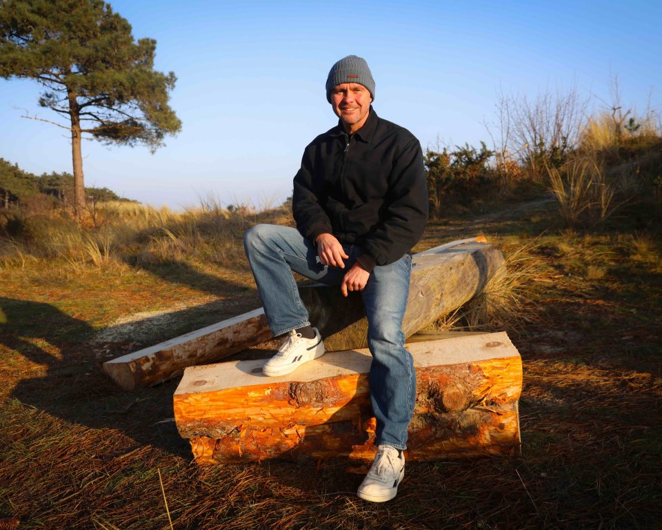 Albert Wiegman in de natuur.