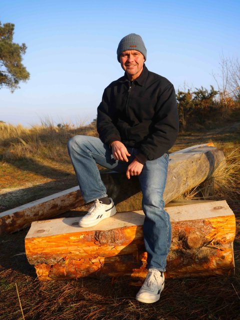 Albert Wiegman in de natuur.