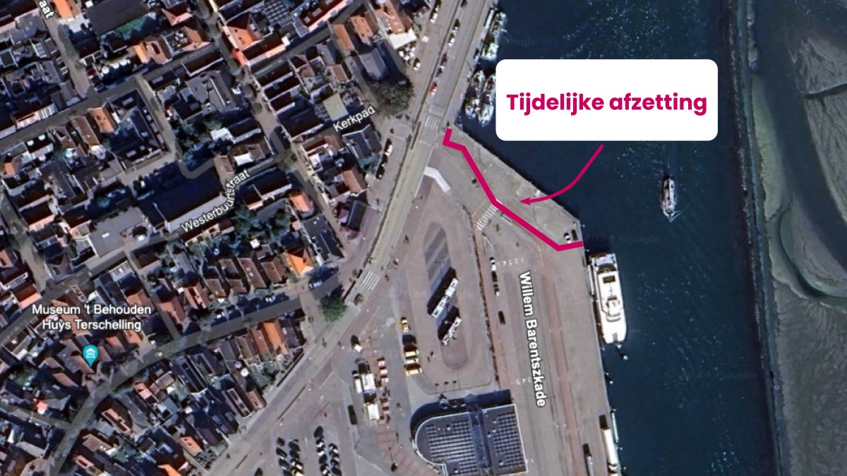 Gemeente Terschelling onderzoekt aanpak renovatie kade hoek Veerhavenplein