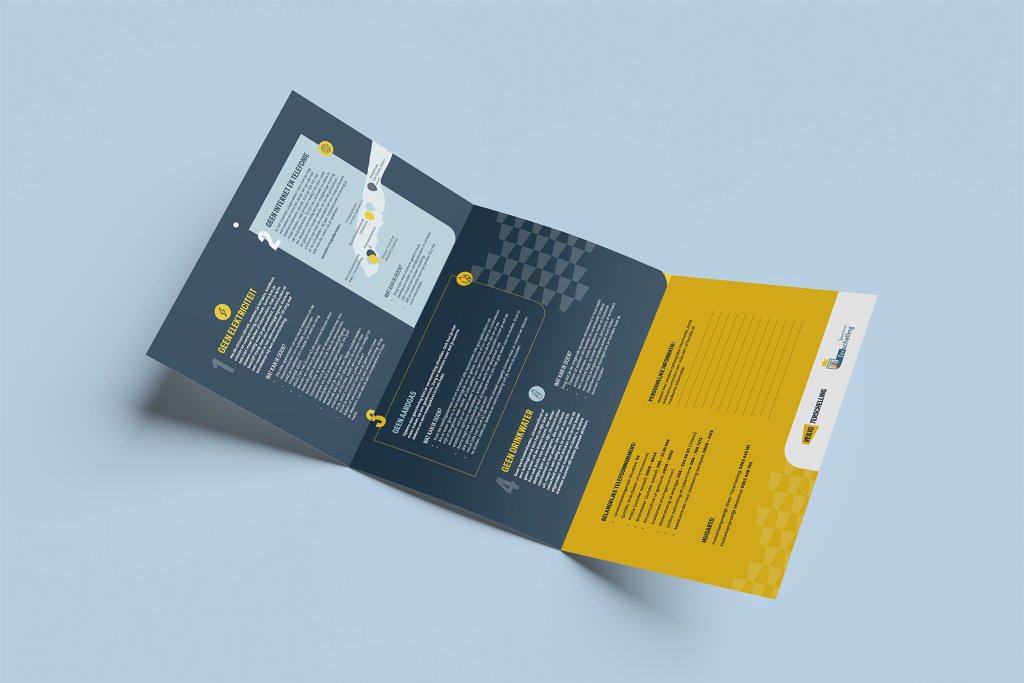 Voorbeeld van meterkastkaart noodsituaties van gemeente Terschelling