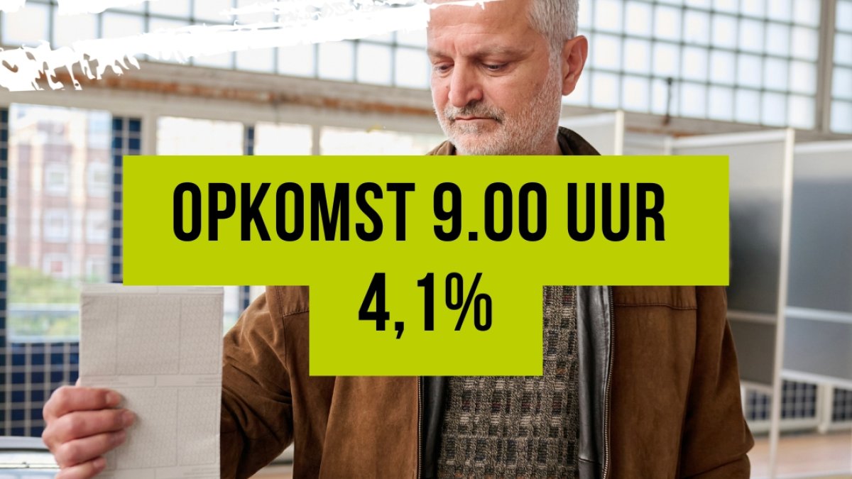 Opkomst om 9.00 uur in Twenterand: 4,1%