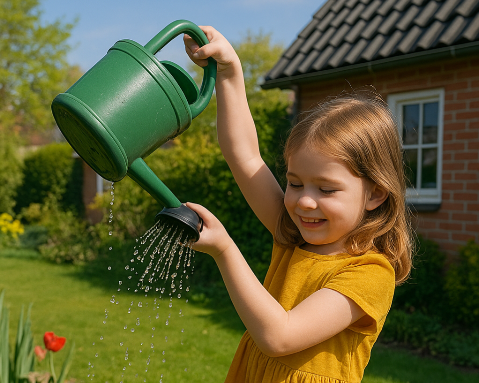 foto van meisje met watergieter