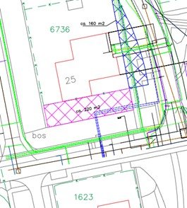 illustration plot of land Freerk Bosgraafstraat 25 at Burgum