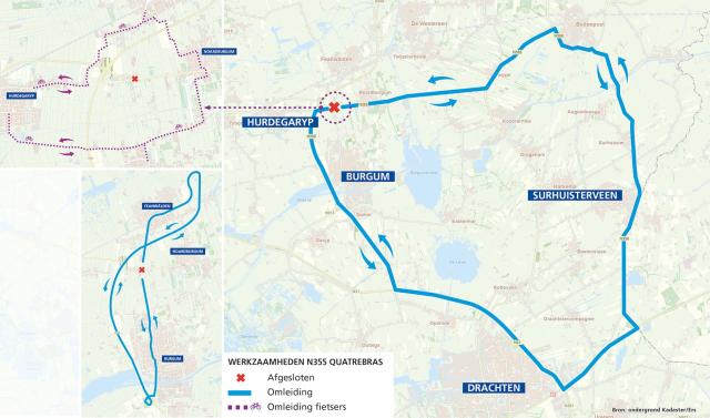 omleidingsroute quatrebras