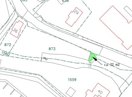 situatietekening van perceel grond Zuiderend 36, Suwâld